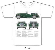 MG TF 1250 1953-54 T-shirt Front